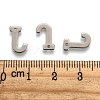 Tarnish Resistant 304 Stainless Steel Letter Charms STAS-O072-J-3