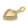 Rack Plating Brass Micro Pave Cubic Zirconia Pendants KK-I718-10G-04-2