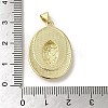 Brass Pave Shell Pendants KK-I708-16O-G-3