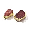 Raw Rough Natural Dyed Quartz Crystal Links Connector Charms G-K189-04LG-09-2