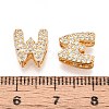 Brass Micro Pave Clear Cubic Zirconia Beads KK-T071-17G-W-3