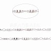 201 Stainless Steel Glasses Shape & Oval Link Chains STAS-N092-113-4