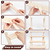 DIY 4 Tier Pine Wooden Display Risers ODIS-WH0025-109-3