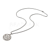 201 Stainless Steel Hollow Hummingbird Pendant Box Chain Necklaces for Women Men NJEW-M086-05P-2