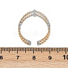 304 Stainless Steel Double Color Cuff Rings RJEW-S635-01GP-03-5