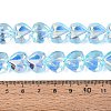 Electroplate Transparent Glass Beads Strands X-EGLA-N056-01A-04-4