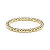 Synthetic Hematite Round Beaded Stretch Bracelet BJEW-JB08582-01-1