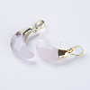 Faceted Natural Rose Quartz Pendant G-L479-17C-2