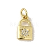 Brass Micro Pave Cubic Zirconia Charms KK-M283-28C-01-1