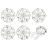 6Pcs Zinc Alloy & Rhinestone Cufflinks BUTT-PH0001-83P-1
