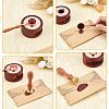 Brass Wax Seal Stamps with Wood Handle AJEW-WH0412-0357-3