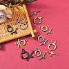 Vacuum Plating 304 Stainless Steel Toggle Clasps STAS-SZ0001-09-3