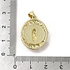 Brass Pave Shell Pendants KK-I708-16J-G-3