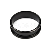 201 Stainless Steel Grooved Finger Ring Settings STAS-TAC0001-10E-B-3