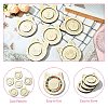 6Pcs 6 Styles Animal Theme Wood Single Bracelet Display Trays ST-CJ0022-03-3
