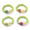 Glass Seed Beaded Stretch Ring RJEW-TA00079-01-1