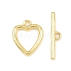 Heart Brass Toggle Clasps KK-G548-43G-03-3