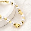 ABS Imitation Pearl Beads Braided Bead Bracelets for Women BJEW-D317-09A-G-2