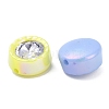 UV Plating Iridescent Acrylic with Rhinestone Beads X-OACR-B021-07-2