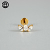 G23 Titanium Micro Pave Cubic Zirconia Cartilage Earrings WG0CACB-06-1
