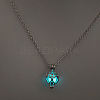 Alloy with Luminous Resin Bead Inside Pendant Necklaces for Women Men FS-WG4D5C2-28-1