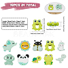 10Pcs 10 Styles Silicone Focal Beads SIL-CA0002-22-2