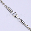 Tarnish Resistant 304 Stainless Steel Necklaces Unisex Rope Chain Necklaces NJEW-507L-10D-2