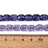 Transparent Crackle Glass Beads Strands GLAA-Q108-04A-07-4