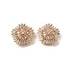 Brass Micro Pave Cubic Zirconia Beads KK-A259-11G-02-1