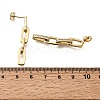 Brass Micro Pave Cubic Zirconia Stud Earrings KK-CBA5B62-02G-5