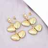 304 Stainless Steel Dangle Stud Earrings EJEW-P325-05B-G-3