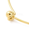 Screw End Ball 304 Stainless Steel Wire Bangle BJEW-F435-01G-3