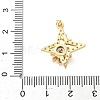 Brass Micro Pave Cubic Zirconia Rotating Pendants KK-M323-01B-G-3