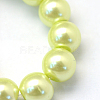 Baking Paint Pearlized Glass Pearl Round Bead Strands HY-Q330-8mm-46-3