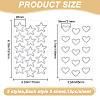 10 Sheets 2 Style Rhinestones Face Sticker FIND-GO0001-59-2