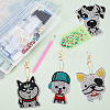 SUNNYCLUE 1 Set DIY Dog Keychain 5D Diamond Painting Kit DIY-SC0020-04-6