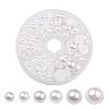 1Box ABS Plastic Imitation Pearl Dome Cabochons SACR-X0002-B-1