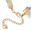 Natural Fluorite Chip Beaded Bracelets for Women BJEW-JB12306-02-4