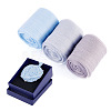 3 Rolls 3 Colors Wrinkle Polyester Ribbon OCOR-TA0002-98A-2