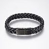 Braided Leather Cord Bracelets BJEW-H560-01-3