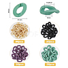 SUPERFINDINGS Spray Painted ABS Plastic & Acrylic Linking Rings OACR-FH0001-040-2