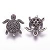 Brass Micro Pave Cubic Zirconia Beads ZIRC-F054-14B-01-1