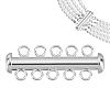 1 Set Sterling Silver Slide Lock Clasps STER-GA0001-42A-S-1