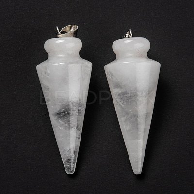 Natural Quartz Crystal Pendants G-K311-47I-1