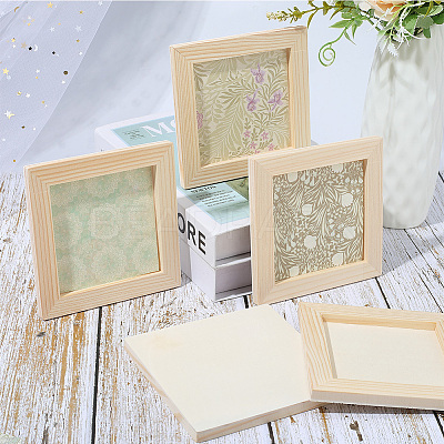 DIY Children Wood Decoration Clay Picture Frame WOOD-WH20008-07E-1