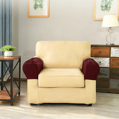 2Pcs Imitation Leather Sofa Armrest Covers AJEW-WH20070-167A-1