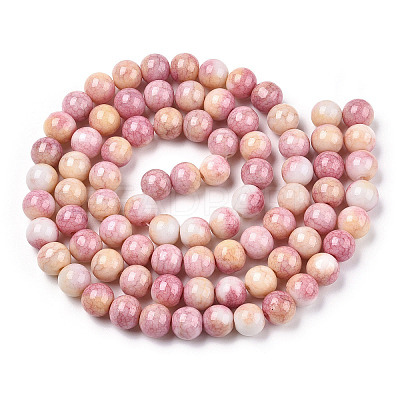 Ombre Effect Dyed Crackle Glass Beads X1-GLAA-T031-10mm-01O-1