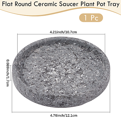 1Pc Flat Round Ceramic Jewelry Display Trays AJEW-BBC0002-49A-1