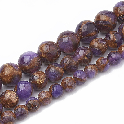 Natural Chalcedony Beads Strands G-S333-8mm-014A-1