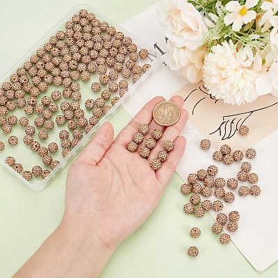 200Pcs Pave Disco Ball Beads RB-PH0001-41I-1